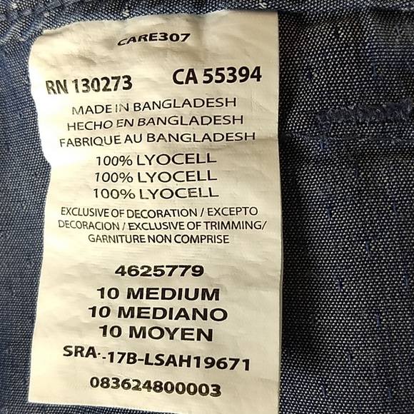 Lee Women's Shorts Midrise Fit Pacific Dot Blue 10 - Picture 7 of 7